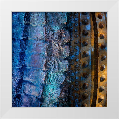 Metal Infusion III White Modern Wood Framed Art Print by Mahan, Kathy
