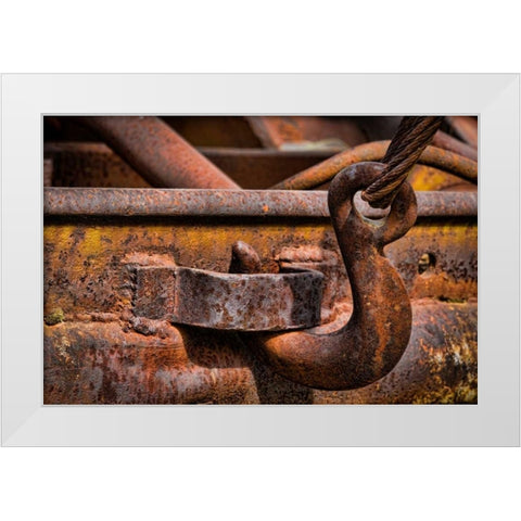 Old Tow Truck I White Modern Wood Framed Art Print by Mahan, Kathy