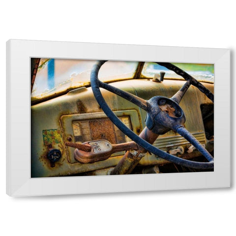 Old Truck IV White Modern Wood Framed Art Print by Mahan, Kathy