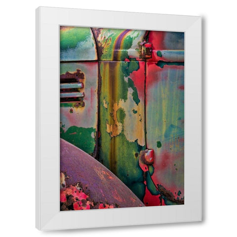 Layers of Color II White Modern Wood Framed Art Print by Mahan, Kathy