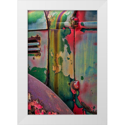 Layers of Color II White Modern Wood Framed Art Print by Mahan, Kathy