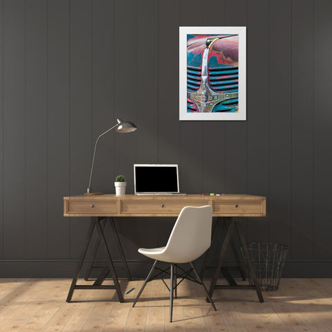 Truck Detail III White Modern Wood Framed Art Print by Mahan, Kathy