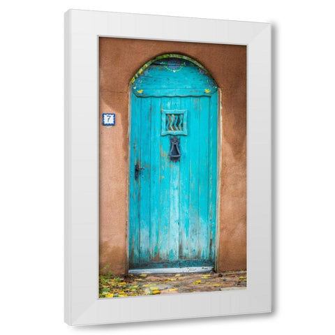 Blue Door III White Modern Wood Framed Art Print by Mahan, Kathy