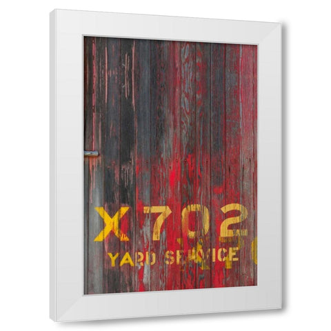 Railroad Car II White Modern Wood Framed Art Print by Mahan, Kathy