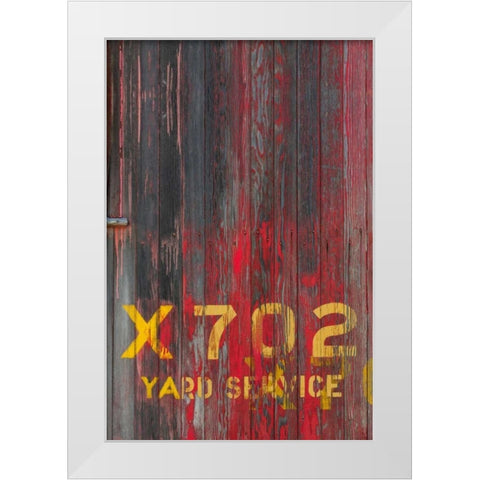 Railroad Car II White Modern Wood Framed Art Print by Mahan, Kathy