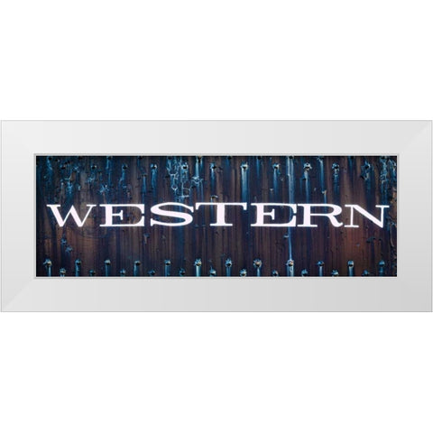 Western White Modern Wood Framed Art Print by Mahan, Kathy