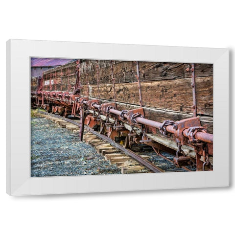 Train Details II White Modern Wood Framed Art Print by Mahan, Kathy