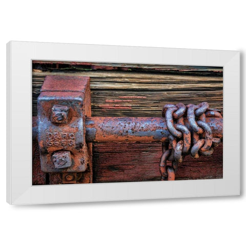 Train Details III White Modern Wood Framed Art Print by Mahan, Kathy
