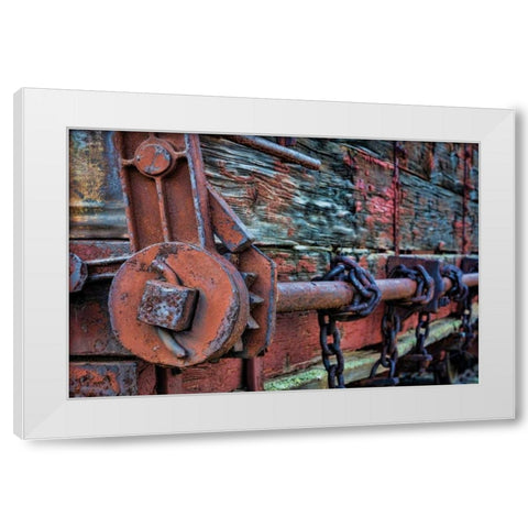 Train Details IV White Modern Wood Framed Art Print by Mahan, Kathy