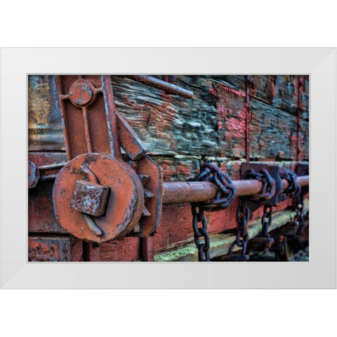 Train Details IV White Modern Wood Framed Art Print by Mahan, Kathy