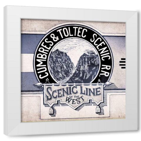 Railroad Logo II White Modern Wood Framed Art Print by Mahan, Kathy