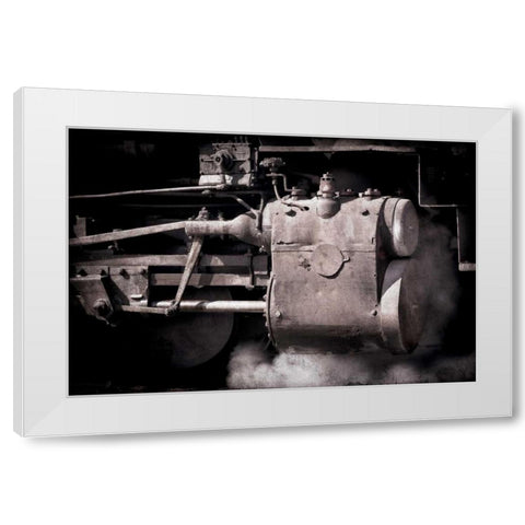 Steam Train I White Modern Wood Framed Art Print by Mahan, Kathy
