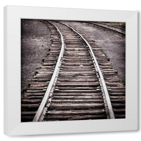 Vintage Train Yard IV White Modern Wood Framed Art Print by Mahan, Kathy