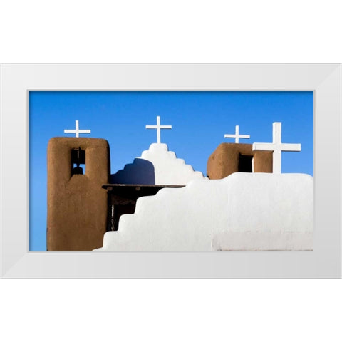 Church Cross II White Modern Wood Framed Art Print by Mahan, Kathy