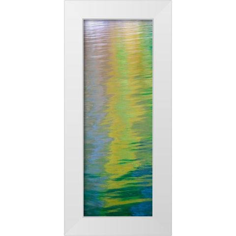 Water Colors I White Modern Wood Framed Art Print by Mahan, Kathy