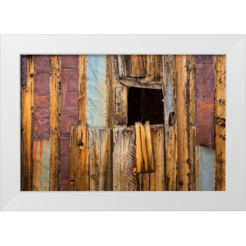 Weathered Wall I White Modern Wood Framed Art Print by Mahan, Kathy
