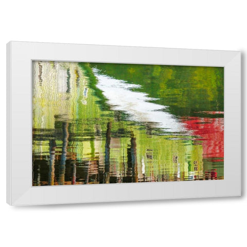 Cannery Reflections I White Modern Wood Framed Art Print by Mahan, Kathy