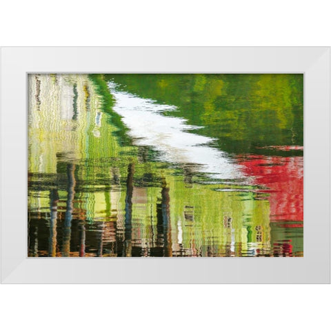 Cannery Reflections I White Modern Wood Framed Art Print by Mahan, Kathy