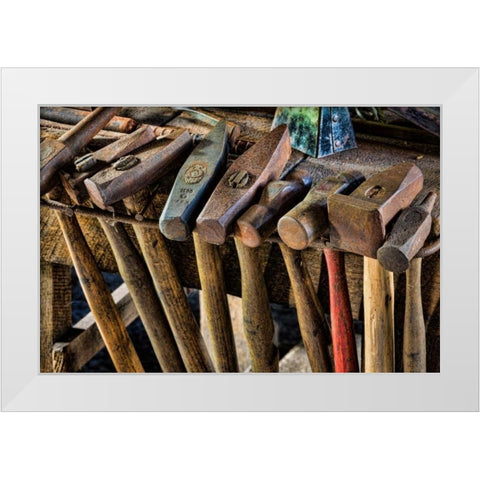 Blacksmith Shop II White Modern Wood Framed Art Print by Mahan, Kathy