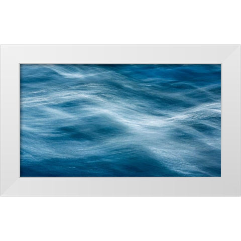 River Motion II White Modern Wood Framed Art Print by Mahan, Kathy