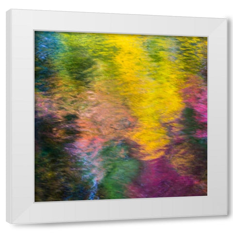 Colorful Reflections IV White Modern Wood Framed Art Print by Mahan, Kathy