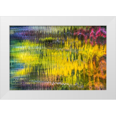 Colorful Reflections VI White Modern Wood Framed Art Print by Mahan, Kathy