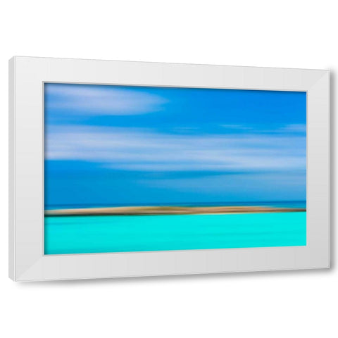 Tropical Abstract IX White Modern Wood Framed Art Print by Mahan, Kathy