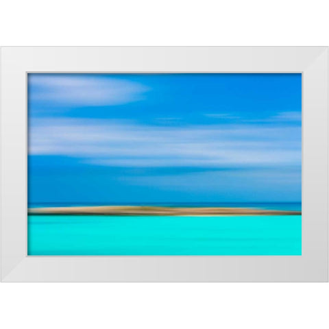 Tropical Abstract IX White Modern Wood Framed Art Print by Mahan, Kathy