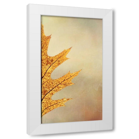 Oak Leaf II White Modern Wood Framed Art Print by Mahan, Kathy