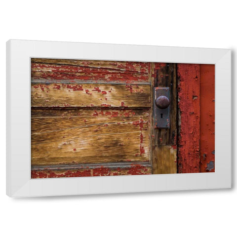 Weathered Door I White Modern Wood Framed Art Print by Mahan, Kathy