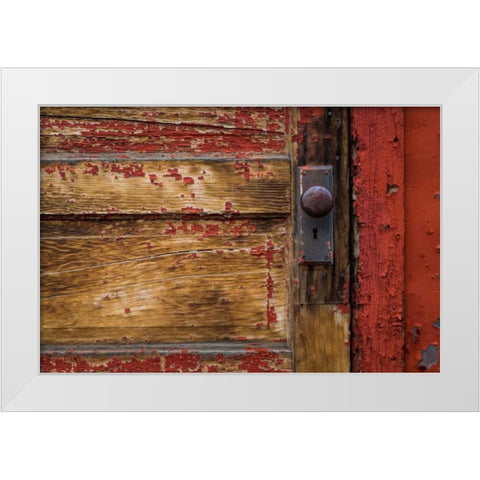 Weathered Door I White Modern Wood Framed Art Print by Mahan, Kathy