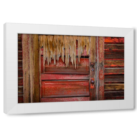 Weathered Door III White Modern Wood Framed Art Print by Mahan, Kathy