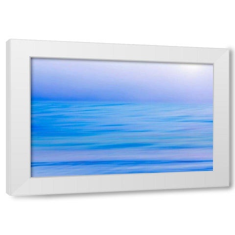Hood Canal Fog II White Modern Wood Framed Art Print by Mahan, Kathy