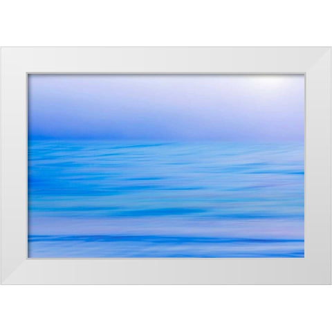 Hood Canal Fog II White Modern Wood Framed Art Print by Mahan, Kathy