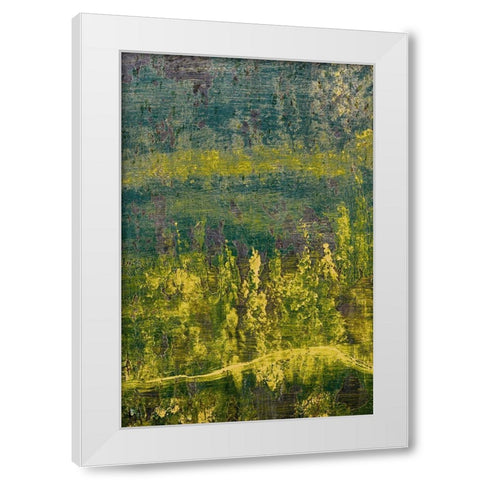 Paint on an Oil Drum II White Modern Wood Framed Art Print by Mahan, Kathy