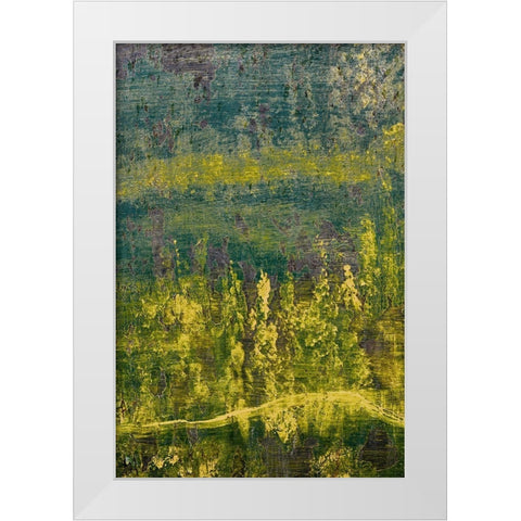 Paint on an Oil Drum II White Modern Wood Framed Art Print by Mahan, Kathy
