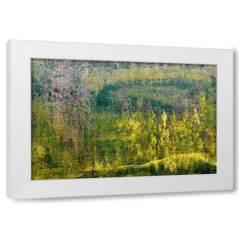 Paint on an Oil Drum III White Modern Wood Framed Art Print by Mahan, Kathy