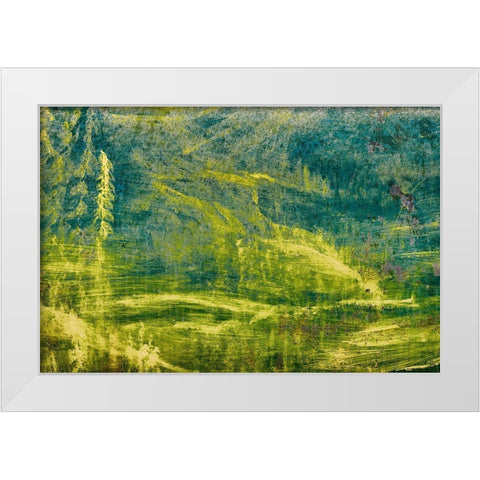 Paint on an Oil Drum IV White Modern Wood Framed Art Print by Mahan, Kathy