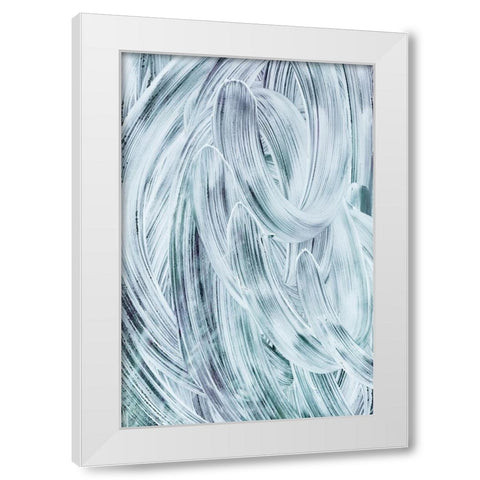 Soapy Swirls I White Modern Wood Framed Art Print by Mahan, Kathy