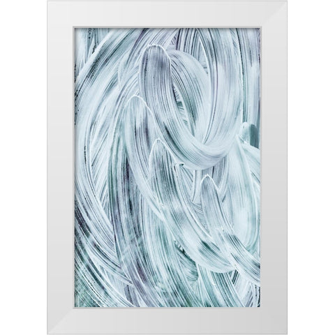Soapy Swirls I White Modern Wood Framed Art Print by Mahan, Kathy
