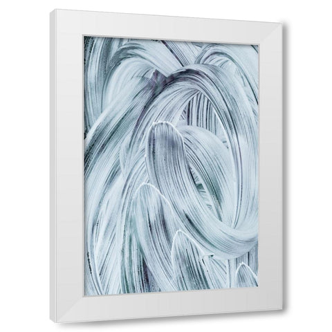 Soapy Swirls II White Modern Wood Framed Art Print by Mahan, Kathy