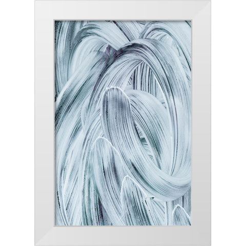 Soapy Swirls II White Modern Wood Framed Art Print by Mahan, Kathy
