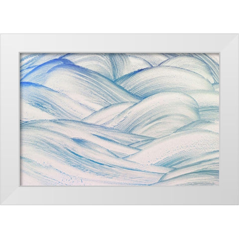Turbulent Waters I White Modern Wood Framed Art Print by Mahan, Kathy