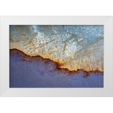 Metal Patterns II White Modern Wood Framed Art Print by Mahan, Kathy