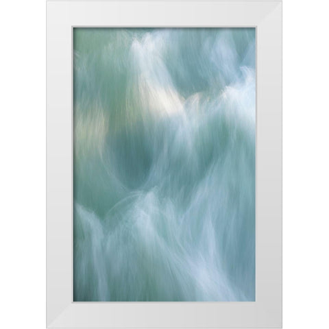 The Art of Flowing Water II White Modern Wood Framed Art Print by Mahan, Kathy