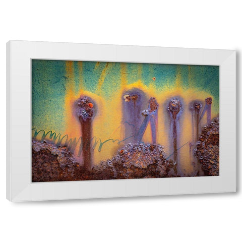 Rust II White Modern Wood Framed Art Print by Mahan, Kathy