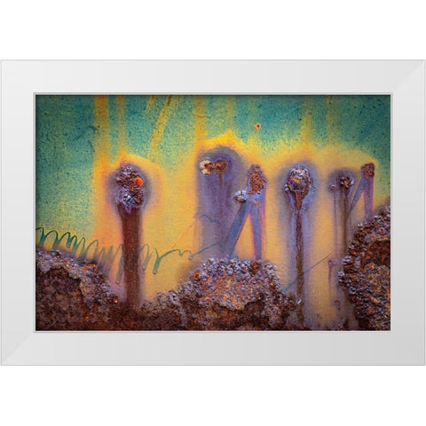 Rust II White Modern Wood Framed Art Print by Mahan, Kathy