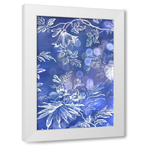 Floral Bokeh II White Modern Wood Framed Art Print by Mahan, Kathy