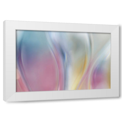 Colorful Waves I White Modern Wood Framed Art Print by Mahan, Kathy