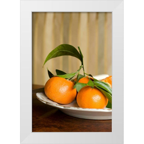 Oranges I White Modern Wood Framed Art Print by Millet, Karyn